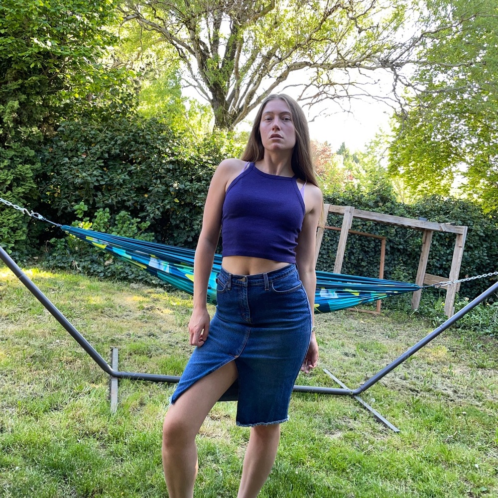 Divided racerback crop top